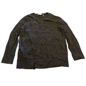 LOFT Women's Gray Cardigan Sweater‎ Size S Long Sleeve V-Neck Casual